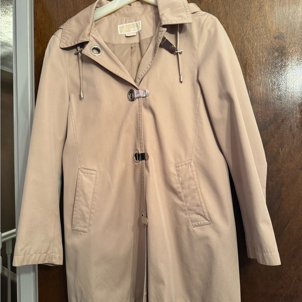 MICHAEL Michael Kors Tan Trench Coat Classic Mid-Length